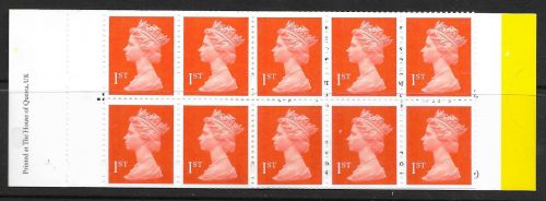 HD51a 1998 Questa 10 x 1st Class NVI Booklet - Perf PE1A