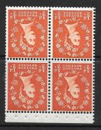 SB5a ½d x 4 Wilding booklet pane perf type AP UNMOUNTED MNT