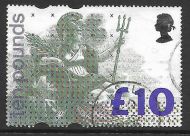 GB QEII 1993 Sg 1658 £10 High Value Britannia USED with CDS
