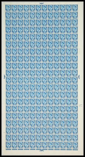 XW7 4d Wales Regional Sheet No Wmk Chalky - Full sheet UNMOUNTED MINT MNH