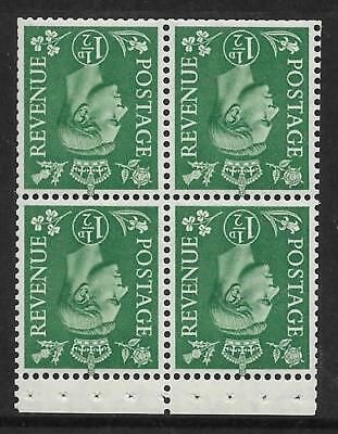 QB27b perf type P -1½d Pale Green Booklet pane UNMOUNTED MINT MNH