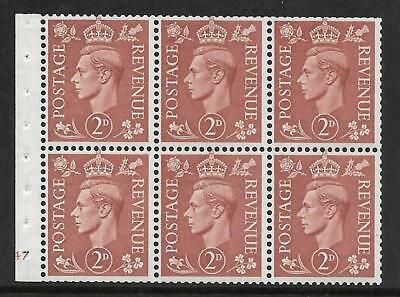 QB31 perf type B3(I) Cyl H47 No Dot - 2d Booklet pane UNMOUNTED MINT