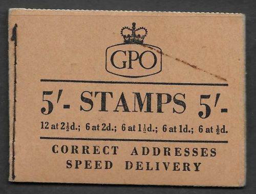 H24 5 - Wilding GPO booklet -  Dated Nov 56 UNMOUNTED MINT MNH
