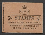 H35 5 - Wilding GPO booklet -  Dated Jul 58 all panes Edward wmk UNMOUNTED MINT