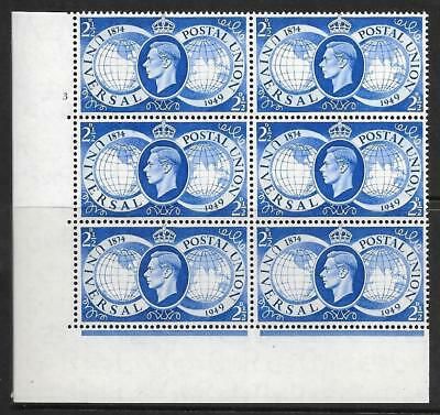 Sg 499 1949 UPU Cylinder 3 No Dot perf type 5(E I) UNMOUNTED MINT MNH
