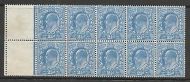 Sg 284 M18(3) 2½d Dull Blue Harrison perf 15x14 block of 10 UNMOUNTED MINT/MNH