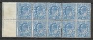 Sg 284 M18(3) 2½d Dull Blue Harrison perf 15x14 block of 10 UNMOUNTED MINT/MNH