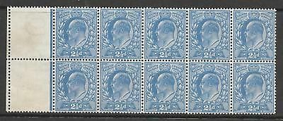 Sg 284 M18(3) 2½d Dull Blue Harrison perf 15x14 block of 10 UNMOUNTED MINT/MNH