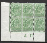 Sg M4(2) ½d Deep Dull Green Harrison 15x14 Control A17 perf 14 UNMOUNTED MINT