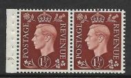 QB22 perf type B4A(I) cylinder G20 Dot - 1½d Brown Booklet pane UNMOUNTED MINT