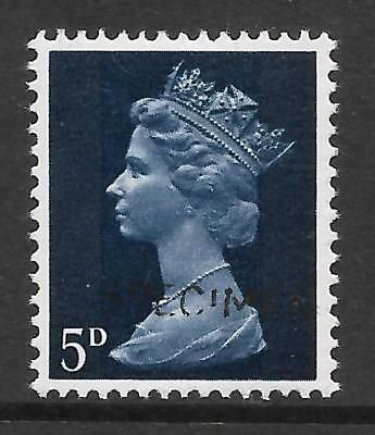 Sg 735s 5d Pre-decimal Machin SPECIMEN overprint - UNMOUNTED MINT MNH