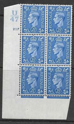 2½d Blue Cylinder Control U47 217 No Dot perf 5(E I) UNMOUNTED MINT MNH