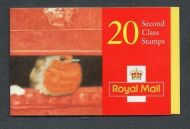 LX10 1995 Christmas Barcode Booklet 20 x 2nd class (19p) - No Cylinder