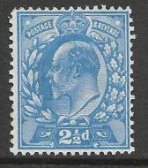 Sg 283 M18(2) 2½d Bright Blue Harrison perf 15x14 UNMOUNTED MINT