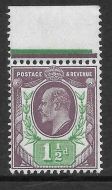 Sg289 Spec M10(7) 1½d Slate Purple  Green(f) Marginal Somerset House UNMOUNTED