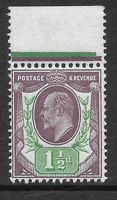 Sg289 Spec M10(7) 1½d Slate Purple  Green(f) Marginal Somerset House UNMOUNTED