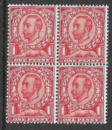 Sg 350a 1d Scarlet Downey Head die 2 Variety No X on Crown UNMOUNTED MINT