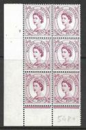 6d Wilding Edward Wmk Cylinder 2 No Dot perf type B(I P) UNMOUNTED MINT MNH