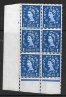 1d Blue Phosphor on Cream cylinder 5 No Dot perf B(I/P) UNMOUNTED MINT/MNH