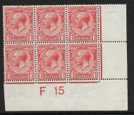 N16(8) 1d Pale Rose-Red Royal Cypher Control F 15 imperf UNMOUNTED MINT