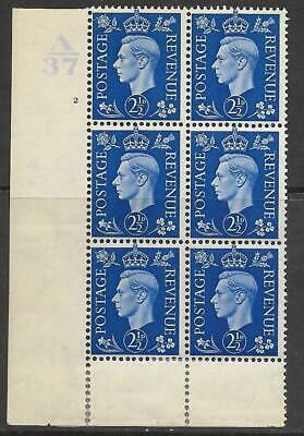 2½d Blue Dark colours A37 2 No Dot perf 6(I P) With variety MOUNTED MINT