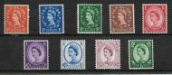 Wilding Green Phosphor set 9 values UNMOUNTED MINT