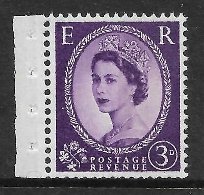 S74b 3d Wilding Green Phos with 1 x 8mm Green band right marginal UNMOUNTED MINT