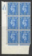 2½d Light Blue Cylinder J41 80 Dot perf 5(E I) UNMOUNTED MINT - trimmed margin