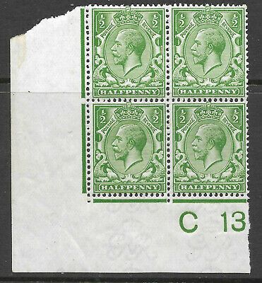 N14(k) variety ½d Yellow Green Royal Cypher block of 4 UNMOUNTED MINT
