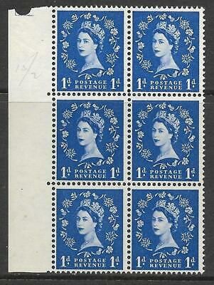 S15b 1d Wilding Graphite lines variety - daffodil stem flaw UNMOUNTED MINT  MNH