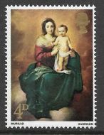 Sg 757e 1967 4d Christmas with 1 Broad band left UNMOUNTED MINT