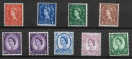 Wilding Violet 8mm Phosphor Upright set 9 UNMOUNTED MINT MNH