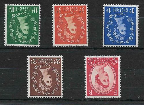 Wilding Tudor Watermark Inverted Full set 5 UNMOUNTED MINT