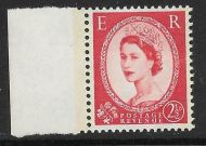 S64c 2½d Wilding Blue Phos Cream type 1 2 bands typo UNMOUNTED MINT