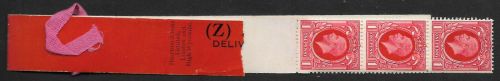 1d Photogravure Coil Leader - with 3 stamps attached (Z 1920) UNMOUNTED MINT MNH