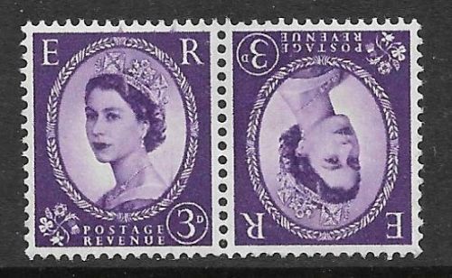 Sg 575 3d Wilding Multi Crown Tete Beche pair UNMOUNTED MINT MNH