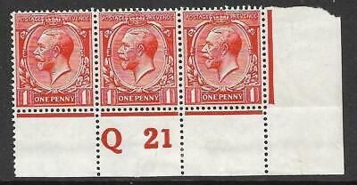 N16(14) 1d Scarlet Vermilion Control Q 21 perf MOUNTED MINT