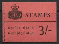 M49p 3 - Wilding GPO booklet -  Dated Aug 62 with Blue Phos Panes UNMOUNTED MINT