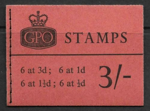 M49p 3 - Wilding GPO booklet -  Dated Aug 62 with Blue Phos Panes UNMOUNTED MINT