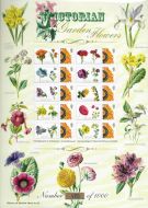 BC-208 2005 Victorian Garden Flowers history sheet  Smiler sheet UNMOUNTED MINT