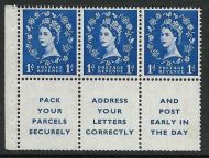 SB29b variety 1d Wilding booklet pane perf type I UNMOUNTED MNT