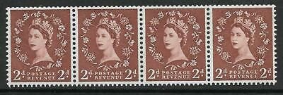 S41b 2d Sideways Wilding multi Crown White coil strip UNMOUNTED MINT  MNH