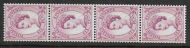 S113 6d Wilding 9.5mm Violet Vertical Coil strip UNMOUNTED MINT