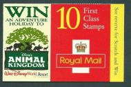 HD45 1998 Disneys Animal Kingdom 10 x 1st Class NVI Booklet - No Cylinder