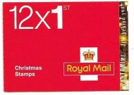 LX36a 2008 Christmas Barcode Booklet - Behind You - 12 x 1st Class - No cylinder