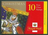 LX17 1999 Christmas Barcode Booklet 10 x 1st Class - 26p - No Cylinder