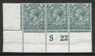 N23(5) 4d Pale Slate Green Royal Cypher Control S22 perf MOUNTED MINT