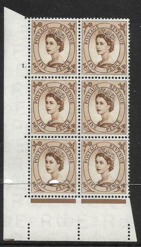 5d Wilding Edward Crown cyl 1 Dot perf type A(E/I) UNMOUNTED MINT