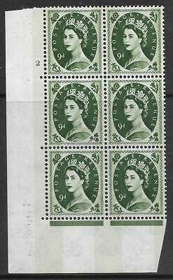 9d Wilding Violet 9.5mm Phosphor cyl 2 No Dot perf A (E/I) UNMOUNTED MINT
