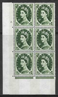 9d Wilding Violet 9.5mm Phosphor cyl 2 Dot perf A (E/I) UNMOUNTED MINT